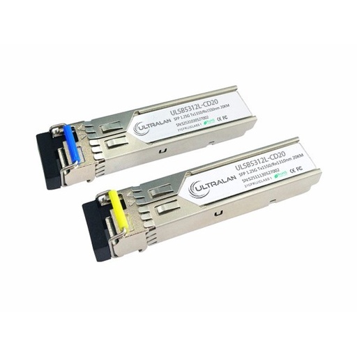 UltraLAN SFP BiDi Module Pair - SM 20KM 1310/1510nm