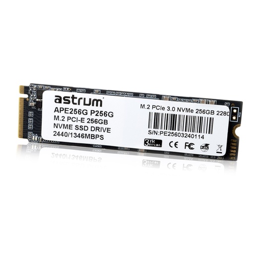 Astrum 256GB PCIE-3.0 M.2 NVME SMI SSD | P256G