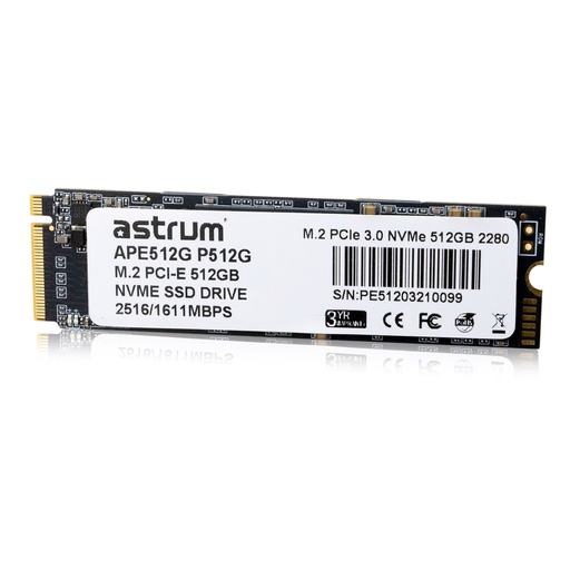 Astrum 512GB PCIE-3.0 M.2 NVME SMI SSD | P512G