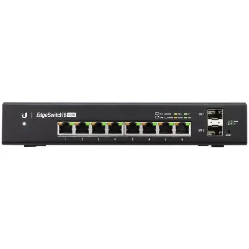 Ubiquiti UISP EdgeSwitch 8 Port PoE 150W 2SFP | ES-8-150W