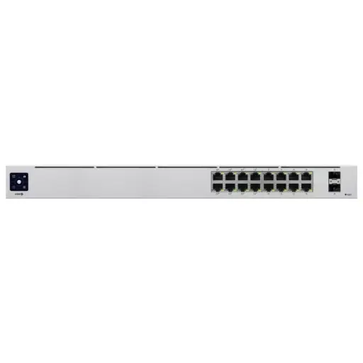 Ubiquiti UniFi Switch 16 Port Gigabit 8PoE 42W 2SFP | USW-16-POE