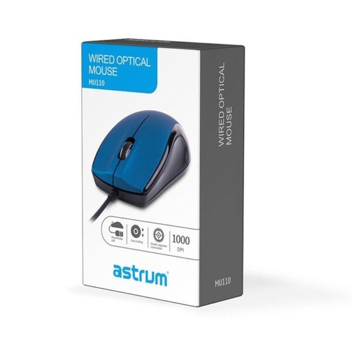 ASTRUM 3B USB Wired Large Optical Mouse Red | MU110  (copy)