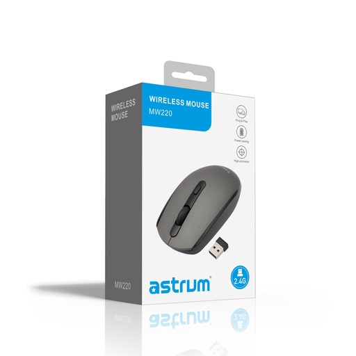 Astrum 4B 2.4Ghz Wireless Mouse Grey | MW220