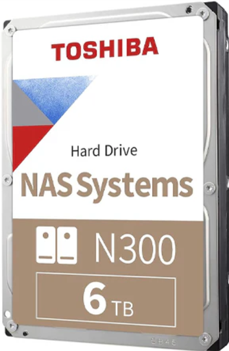 Toshiba 6TB N300 NAS 3.5 Inch SATA Hard Drive | HDWG460EZSTAU