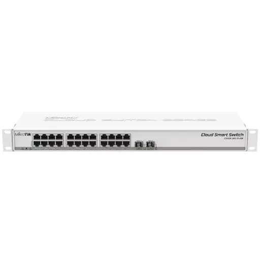 MikroTik SwOS Smart Switch 24 Port Gigabit 2SFP+ | CSS326-24G-2S+RM