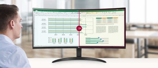 LG 34" 21:9 Curved UltraWide™ QHD (3440x1440) Monitor with FreeSync™