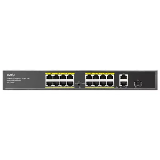 Cudy 16 Port Fast Ethernet PoE 190W 2 Gigabit 1SFP Switch | FS1018PS1