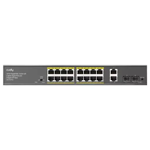 Cudy 16 Port Gigabit PoE 180W 2 Gigabit 2SFP Switch | GS1018PS2