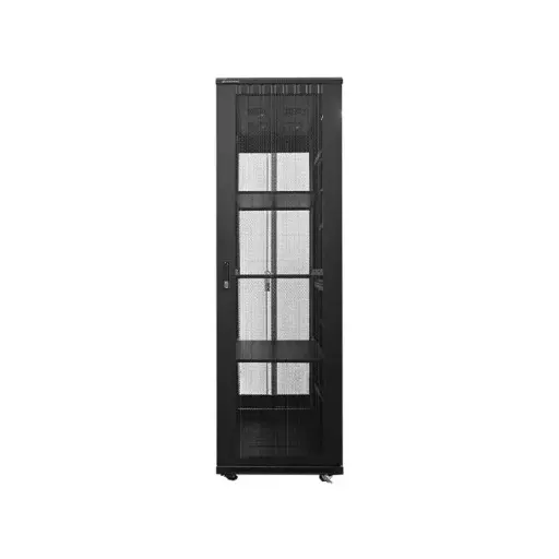 Linkbasic 42U 1M Deep Cabinet 4 Fans 3 Shelves & Perforated Steel Doors