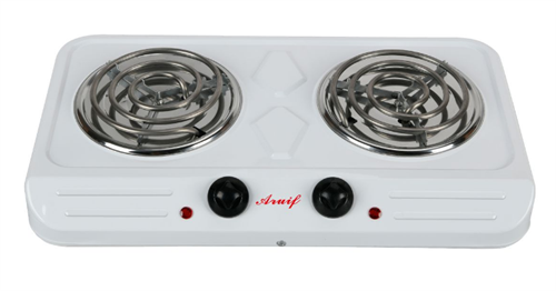 Casey Aruif 2 Plate Spiral Electric Stove | CL-03-WHT