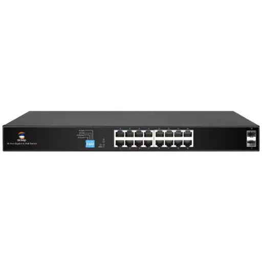 Scoop 16 Port Gigabit AI PoE 150W 2SFP Switch